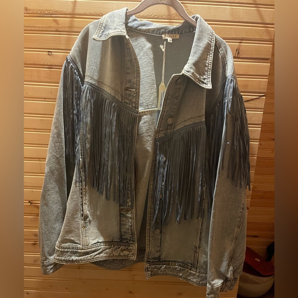 NEW Fun Jean Jacket. Size Medium